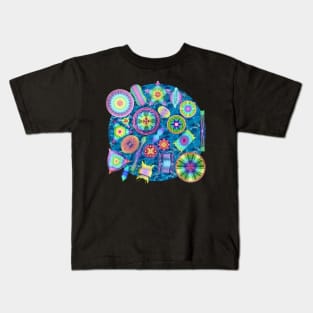 Ernst Haeckel Rainbow Diatoms over Water Kids T-Shirt